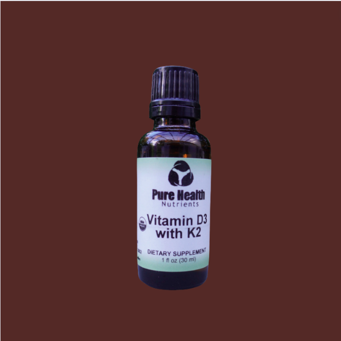 Vitamin D3 + K2 (Certified Organic) 1 oz.